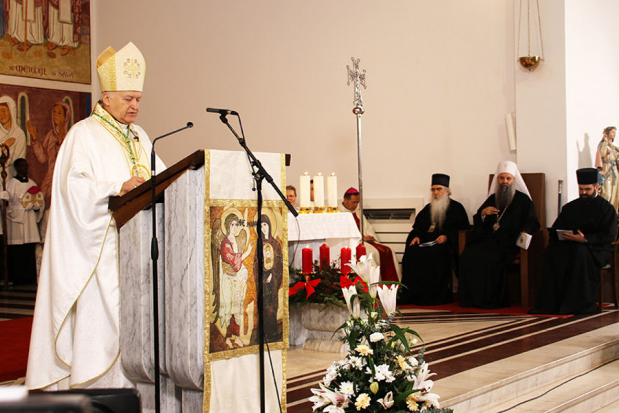 RADOST I ZAJEDNIŠTVO NA PUTU HRIŠĆANSKE VERE: Patrijarh Porfirije uputio čestitke nadbiskupu Ladislavu Nemetu povodom unapređenja u red kardinala