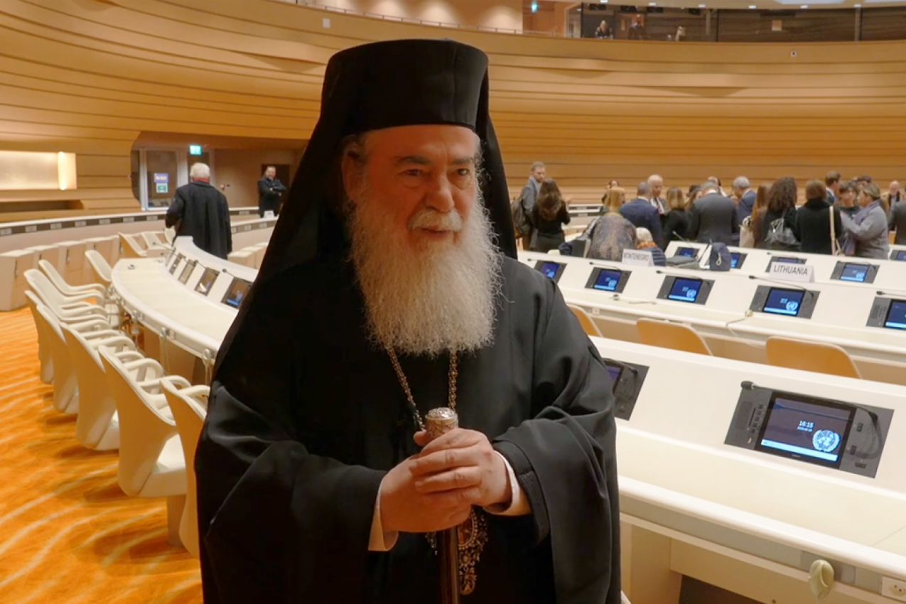 „HRIŠĆANSKI NAROD U GAZI NESTAJE“: Patrijarh jerusalimski u Ujedinjenim nacijama upozorio na dramatičnu situaciju na Bliskom istoku