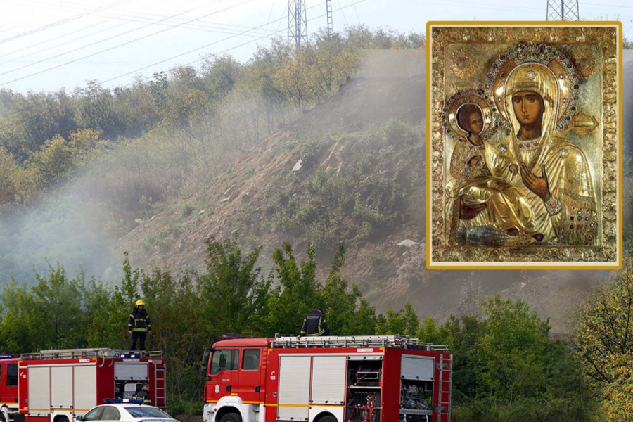 NOVO ČUDO BOŽJE U NIŠU OSTAVILO NAROD BEZ REČI: Vatrogasci iz plamena izvukli neoštećenu ikonu Bogorodice (FOTO)
