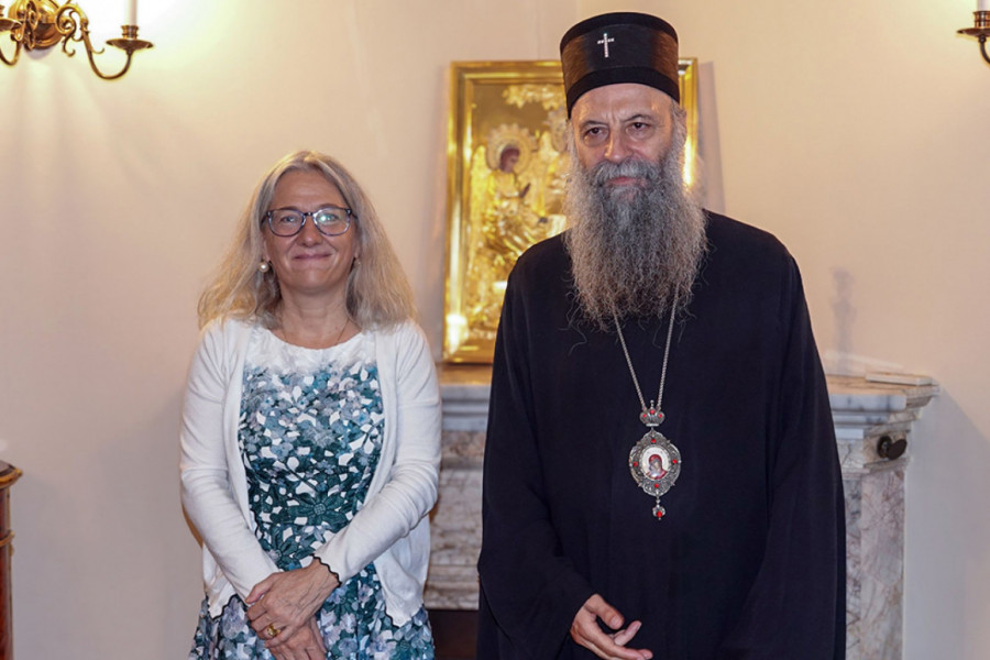 DETALJI SASTANKA PATRIJARHA I AMBASADORKE MOĆNE ZEMLJE EU: Značaj crkvene diplomatije ne treba zanemarivati