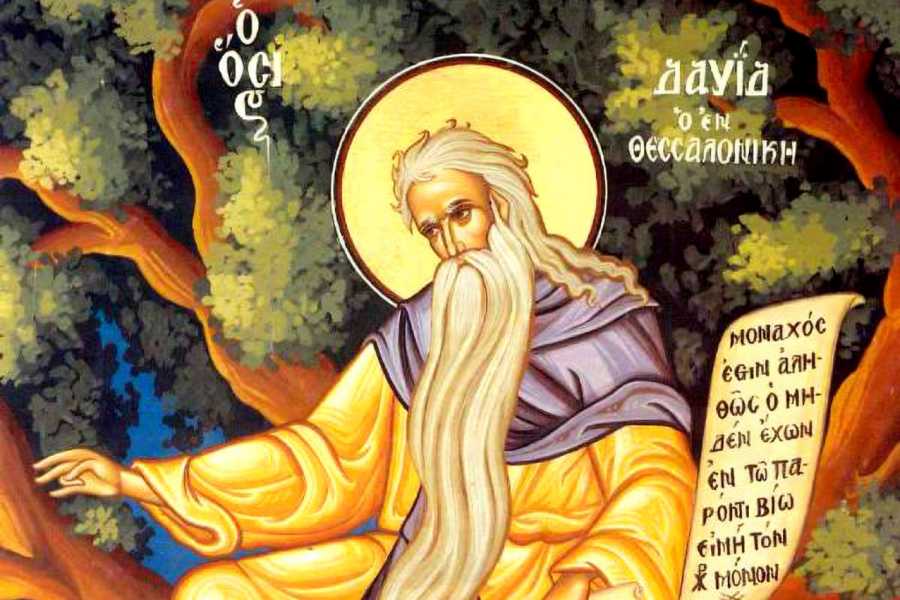 TRI GODINE SE PODVIZIVAO NA BADEMOVOM DRVETU, A KAD JE ODLUČIO DA SIĐE SA NJEGA, DESILO SE ČUDO! Danas je Prepodobni David Solunski!