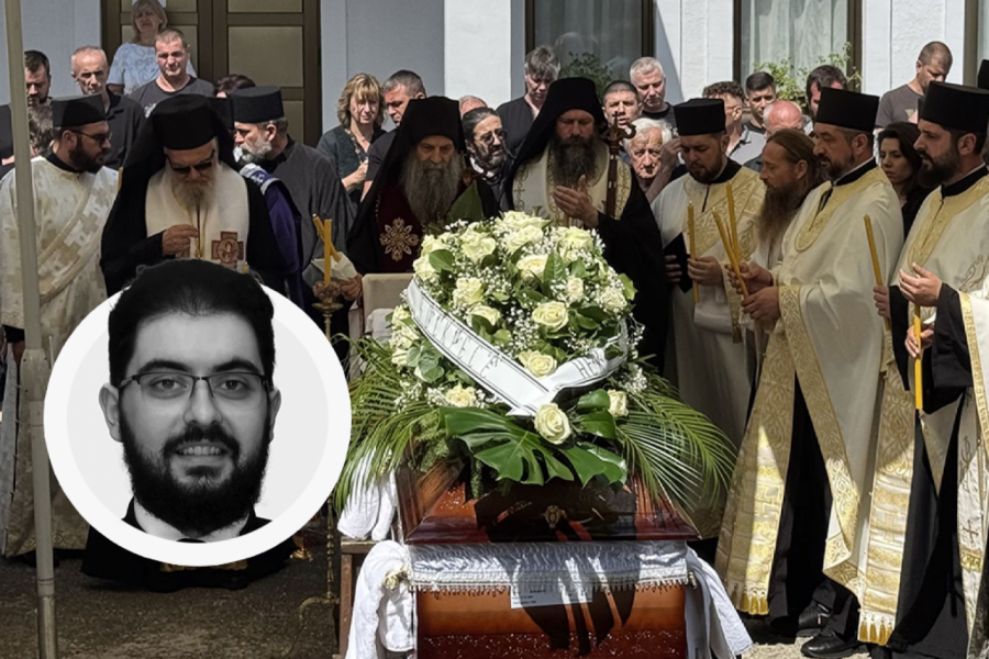 SCENE KOJE KIDAJU SRCE NA SAHRANI MLADOG VEROUČITELJA: Potresnom besedom patrijarh Porfirije ispratio Stefana Đokića