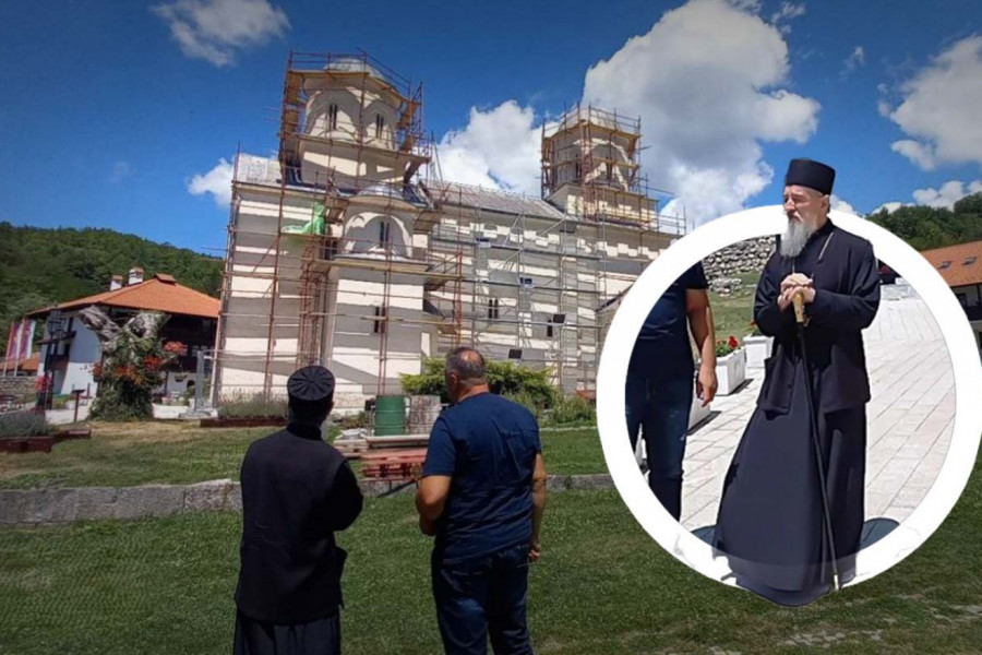 MILEŠEVA ZASIJALA KAO U VREME NEMANJIĆA: Vladika Atanasije obišao radove na obnovi manastirskog hrama