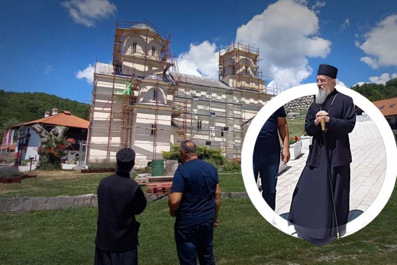 MILEŠEVA ZASIJALA KAO U VREME NEMANJIĆA: Vladika Atanasije obišao radove na obnovi manastirskog hrama