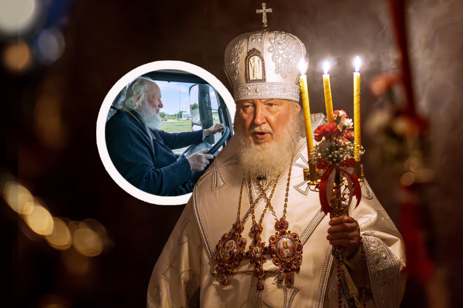 RUSKI PATRIJARH SEO U KAMION PA DAO GAS: Neverovatna slika iz Rusije - prvi čovek Crkve, u do sad neviđenom izdanju (FOTO)