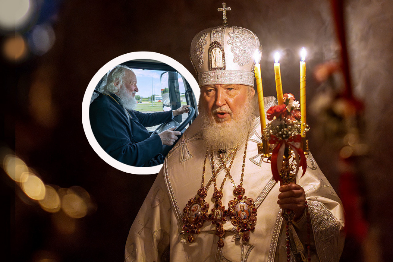 RUSKI PATRIJARH SEO U KAMION PA DAO GAS: Neverovatna slika iz Rusije - prvi čovek Crkve, u do sad neviđenom izdanju (FOTO)
