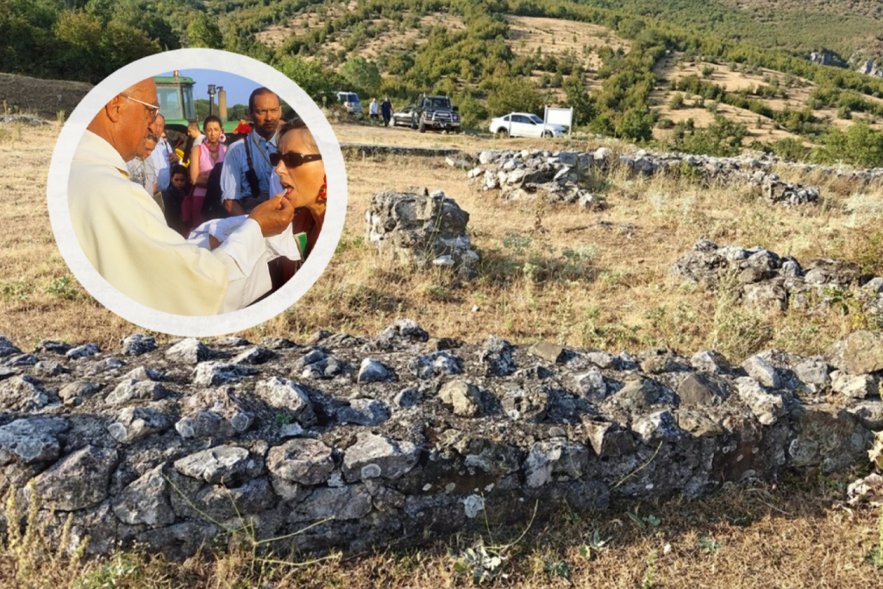 SABLASNE SCENE NA RUŠEVINAMA SRPSKOG MANASTIRA: Rimokatolički sveštenik Fran Koljaj neovlašćeno služio obred i uzvikivao nacionalističke parole (VIDEO)