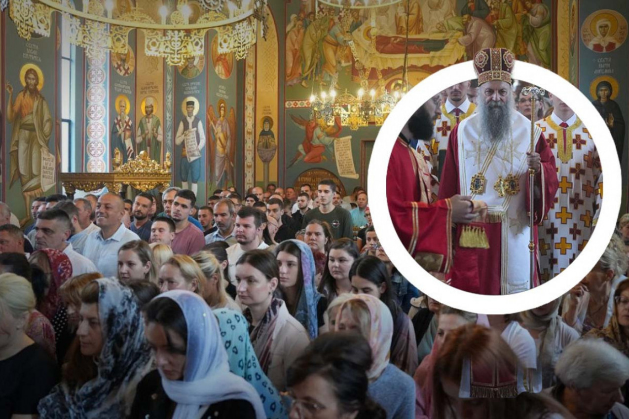 "NEMA VEĆE ZARAZE OD ČOVEKA ZARAŽENOG GORDOŠĆU, SAMOLJUBLJEM I EGOIZMOM": Patrijarh Porfirije služio liturgiju u Železniku i poučio vernike o pravom putu