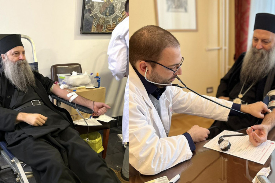 PATRIJARH PORFIRIJE POZIVA NA DOBROVOLJNO DAVANJE KRVI: Humanitarna akcija u više beogradskih hramova