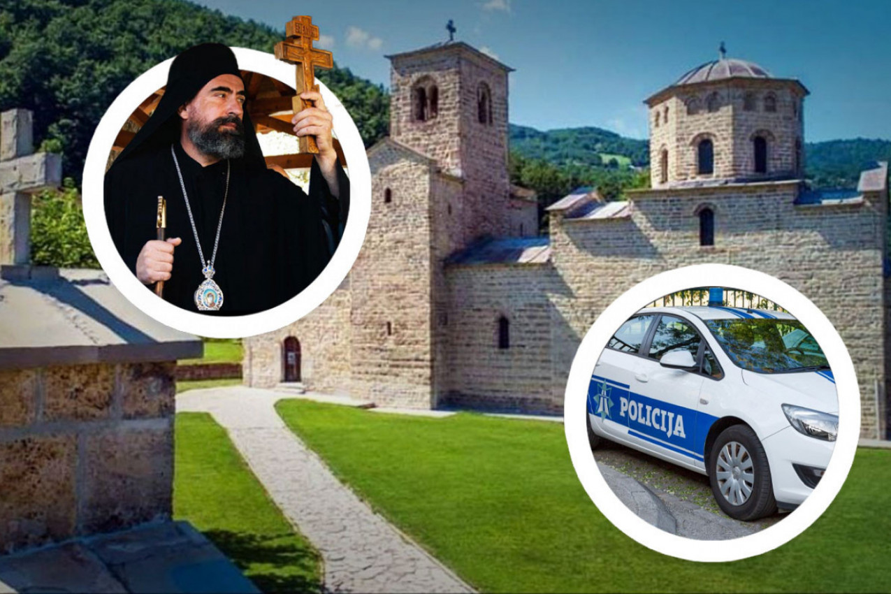 POLICIJA OPKOLILA ĐURĐEVE STUPOVE, NAČELNIK SA INSPEKTORIMA UŠAO U MANASTIR: Vernici se okupljaju oko svetinje, odlučni da je odbrane