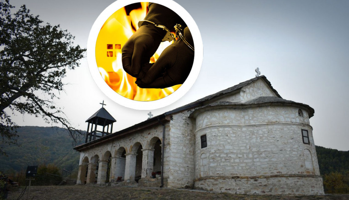 JEZIVA NOĆ NA JUGU SRBIJE - VATROM NA BOGORODICU: Muškarac benzinom i hepo kockama pokušao da spali manastir Uspenja Presvete Bogorodice
