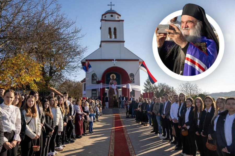 SELO PODNO JASTREPCA KOJE JE ZAJEDNIŠTVOM I VEROM PODIGLO SVOJU SVETINJU: Vladika David osveštao novi hram kod Kruševca
