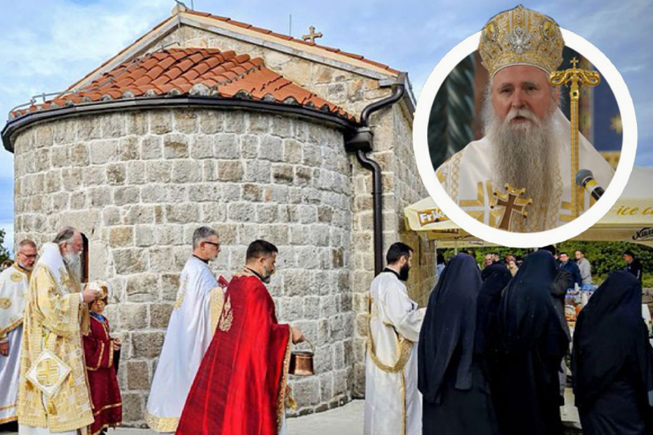 NA OVO SE ČEKALO 130 GODINA: Mitropolit Joanikije osveštao staru crkvu iznad Kotora, čija je obnova započeta još u 19. veku