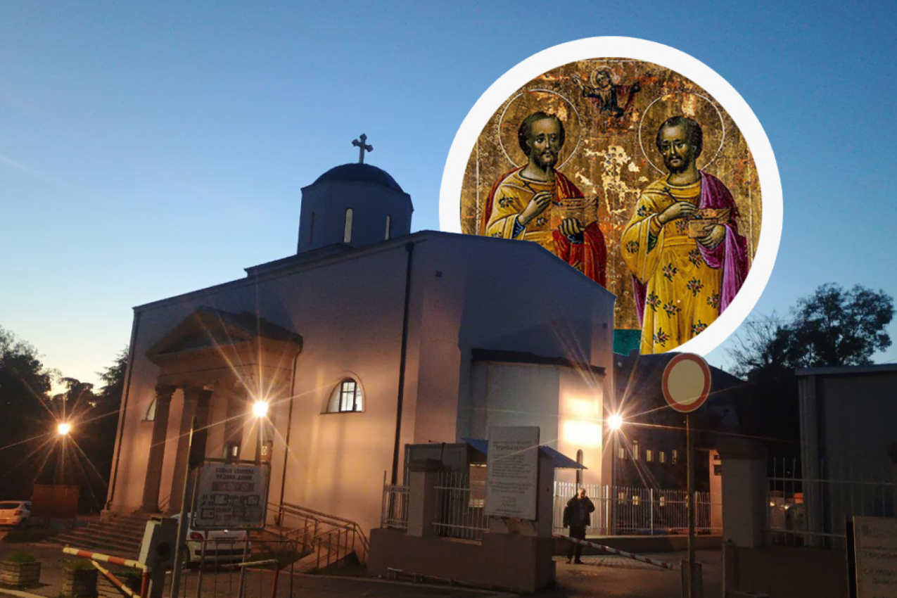 LITURGIJA U HRAMU KOJI JE BIO MRTVAČNICA: Klinički centar Srbije obeležio svoju slavu – Svete Vrače! (VIDEO)