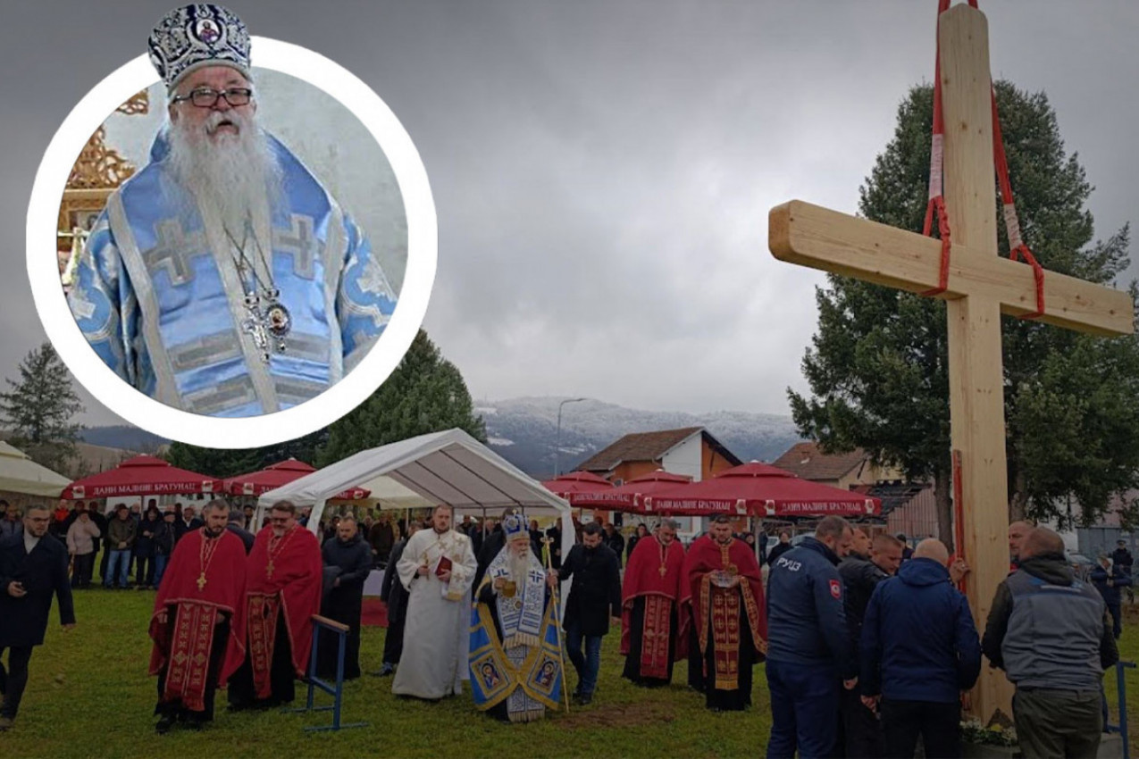 SRBI U BRATUNCU PODIŽU NOVI HRAM: Mitropolit Hrizostom osveštao zemljište na kome će nići svetinja posvećena Svetom Savi