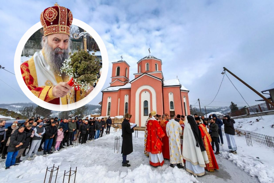 ZIMA POKAZALA ZUBE, A NAROD POKAZAO VERU: Evo zašto se oko Patrijarha danas u Kamendolu sabralo mnoštvo vernika (FOTO)
