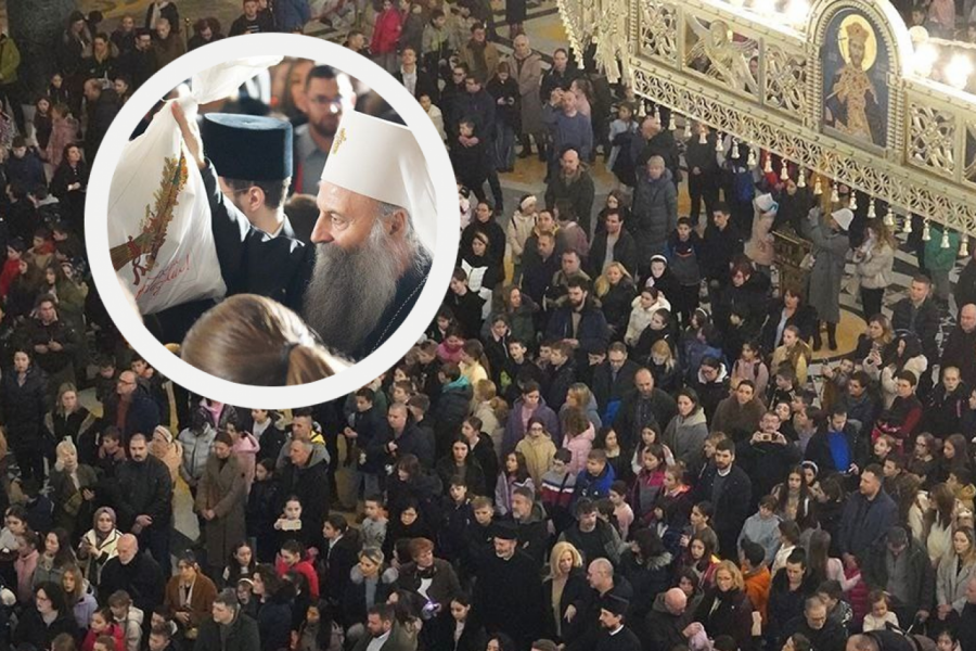 PATRIJARH DANAS DARIVAO DECU: Više od 2.000 paketića za učenike veronauke (FOTO)