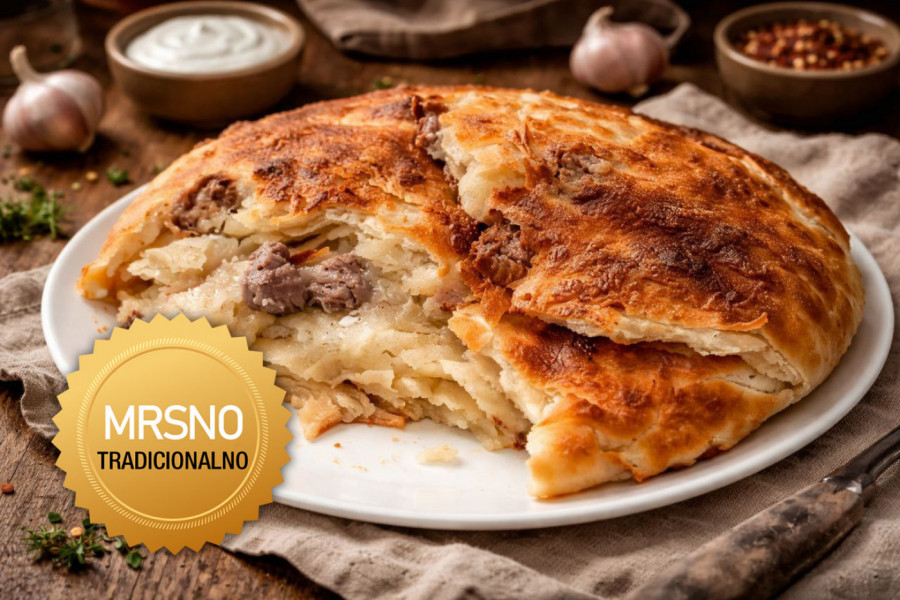 STARINSKA POGAČA SA MESOM KOJA OŽIVLJAVA TOPLINU DOMA I MIRISE DETINJSTVA: Spoj tradicije, ukusa i ljubav u svakom zalogaju