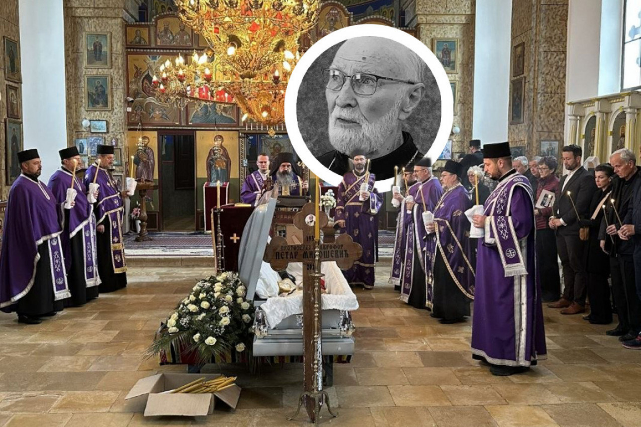 OPROŠTAJ OD SVEŠTENIKA KOJI JE U TUĐINI PODIZAO SRPSKE SVETINJE: Opelo u njegovom rodnom selu služio vladika Jerotej