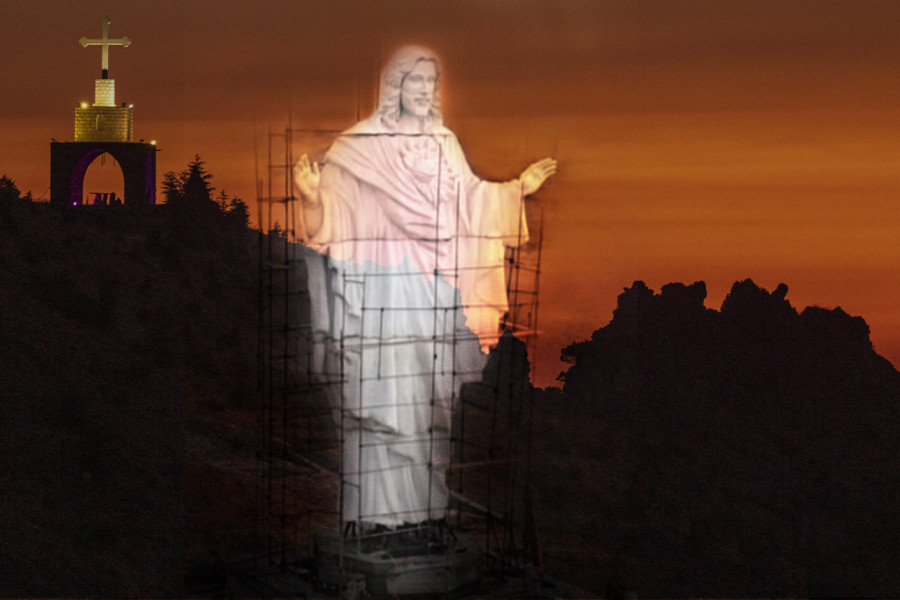 NEVEROVATAN ZNAK IZ LIBANA: Divovski Isus se uzdigao iznad ratne ravnice (VIDEO)