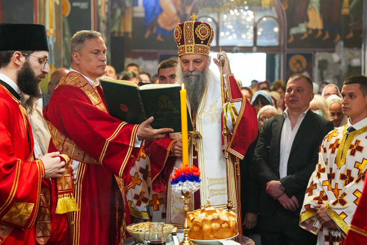 "ZAKON HRISTOV, KRST I VERA SMETAJU ONIMA KOJI USPOSTAVLJAJU ZAKONE OVOG SVETA": Odjeknula đurđevdanska poruka patrijarha Porfirija