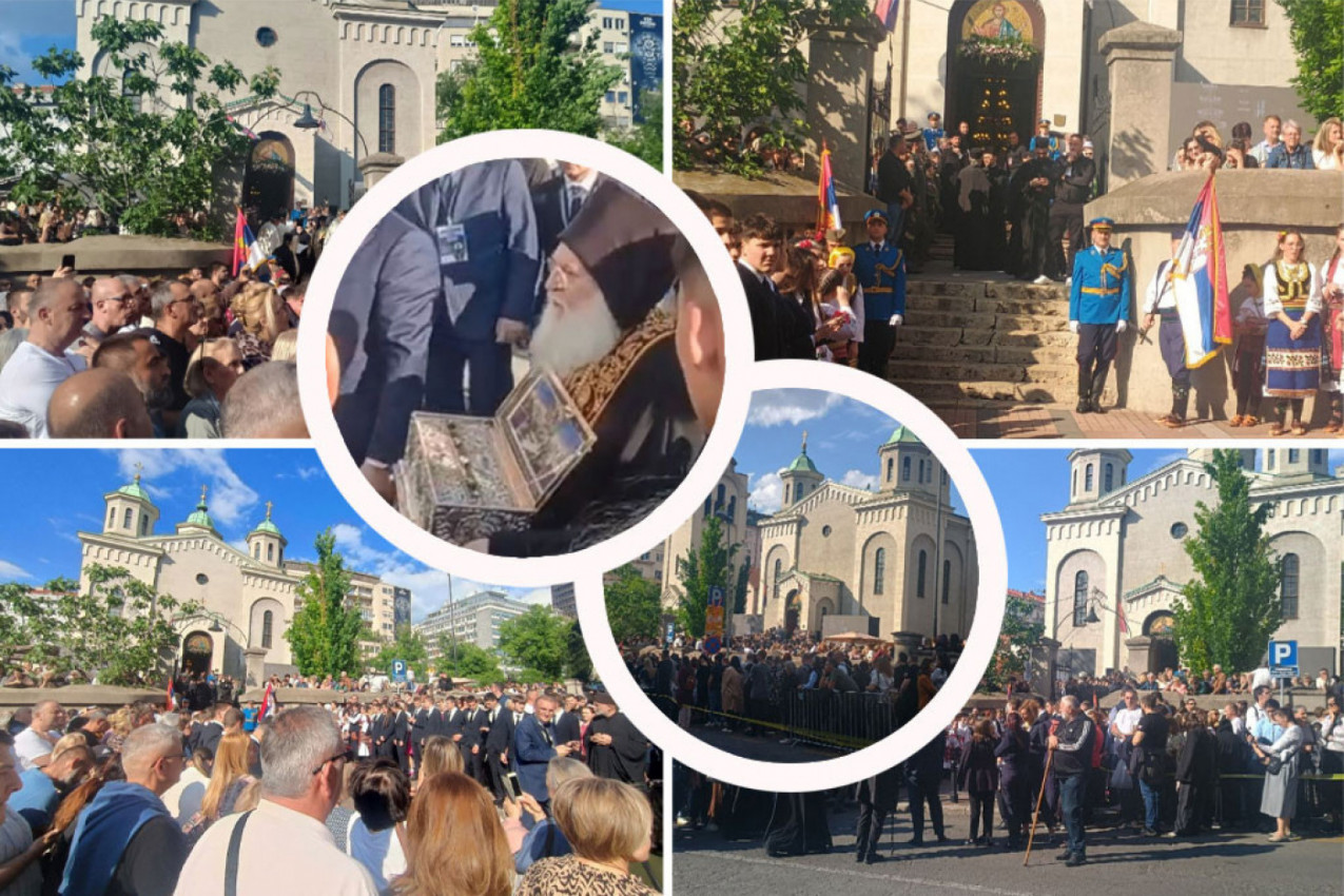 "BEOGRADE, OVO SE NE PAMTI!": Hiljade vernika na ulicama uz patrijarha svečano dočekale Pojas Presvete Bogorodice (FOTO, VIDEO)
