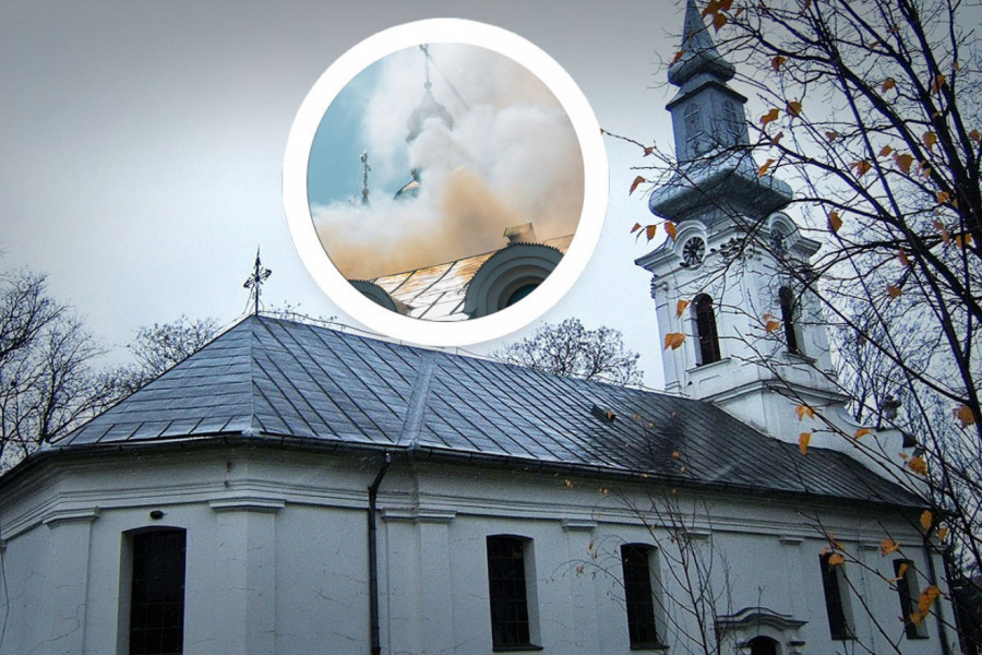 UŽAS! Gori Srpska pravoslavna crkva Rođenja Presvete Bogorodice u Botošu - PAO TORANJ! (VIDEO)