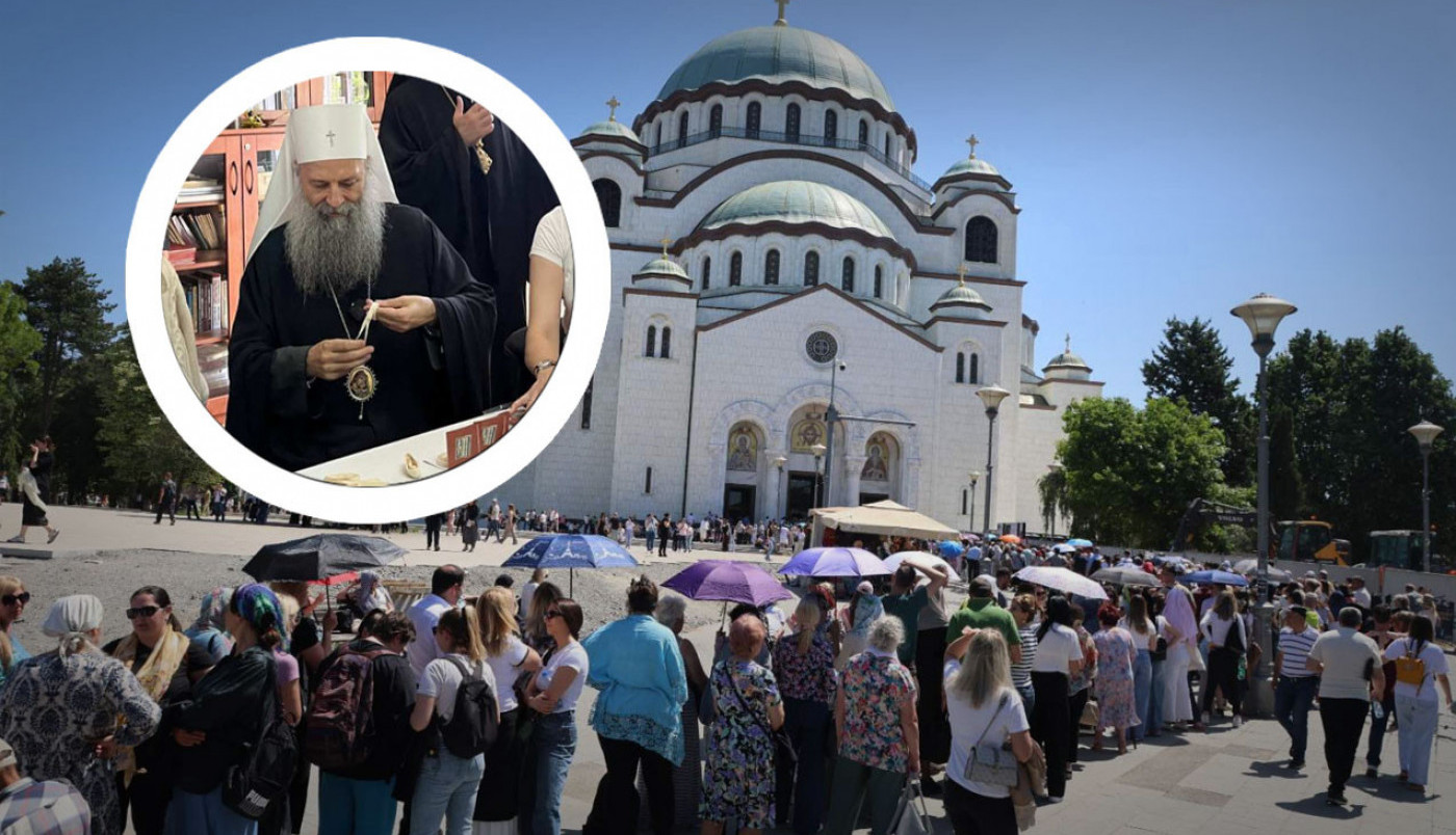 DA LI ĆE OSVEŠTANIH TRAKICA IZNAD POJASA PRESVETE BOGORODICE BITI DOVOLJNO ZA SVE? Redovi ispred Hrama Svetog Save i danas nepregledni