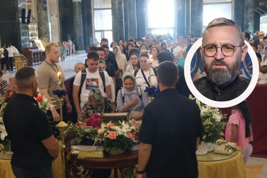 KOJA JE RAZLIKA IZMEĐU POKLONJENJA SVETINJI I FETIŠIZMA?! Sveštenik Aleksandar objasnio zašto u celivanju Pojasa Bogorodice nema ni traga od primitivizma