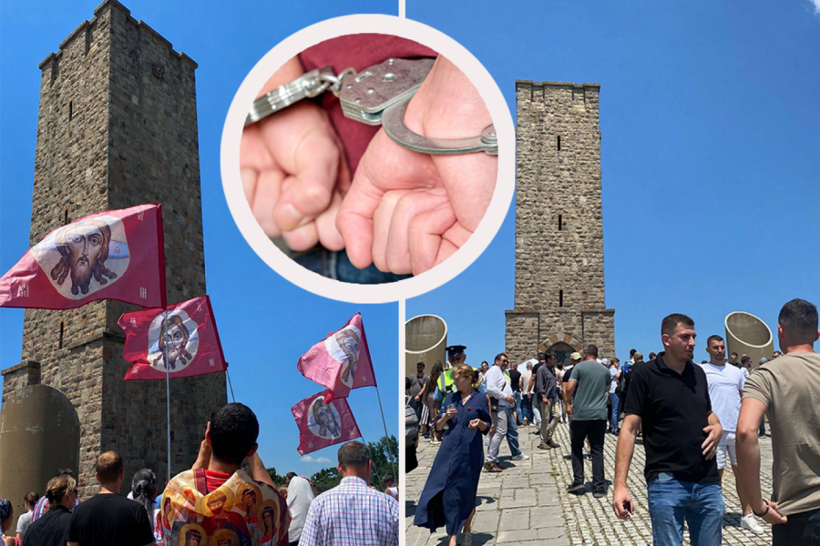 SRBI PRIVEDENI POSLE POMENA KNEZU LAZARU NA GAZIMESTANU: Incident na Vidovdan na mestu Kosovskog zaveta (VIDEO)