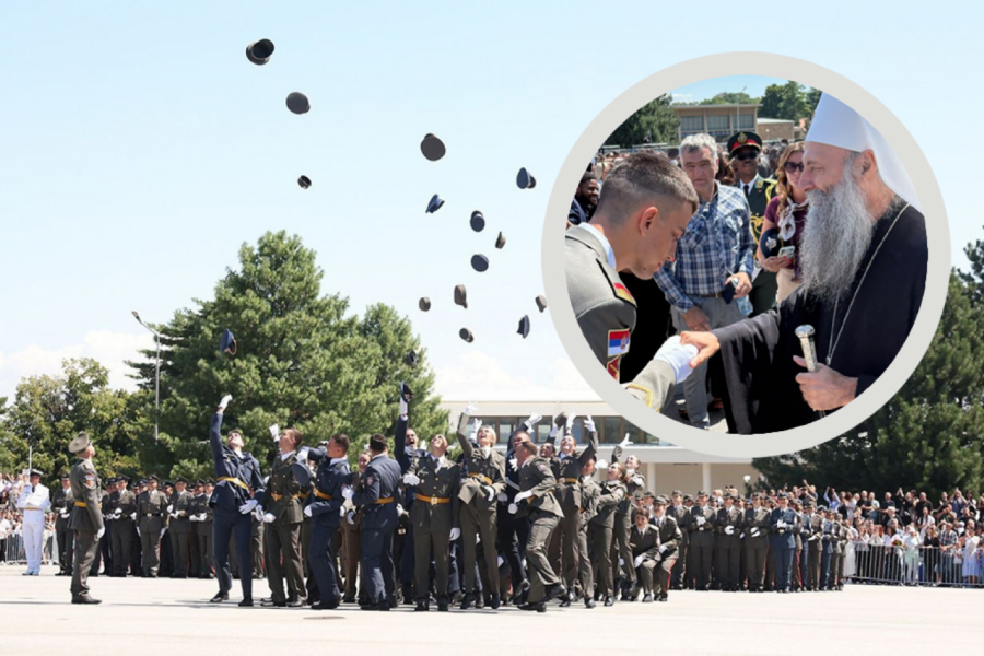 MOMENAT KOJI JE DIRNUO SRBIJU: Mladi oficiri jedan po jedan prilazili patrijarhu po blagoslov (FOTO)