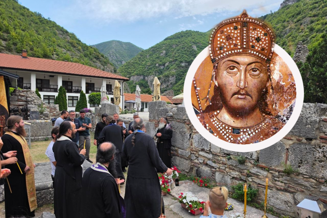 670 GODINA POSLE SMRTI CAR DUŠAN PONOVO U MOLITVI SVOG NARODA: Iguman Mihailo služio pomen na mestu gde je počivao ovaj veliki srpski vladar (VIDEO)