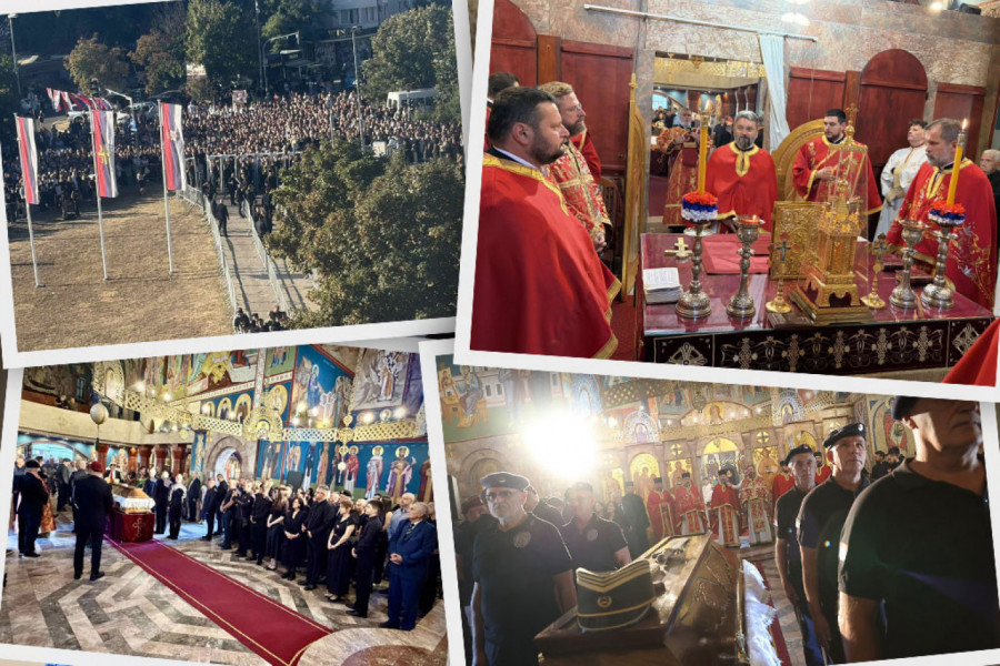 LITURGIJA PRED ODROM GENERALA MLADIĆA: Reke vernog naroda iz svih srpskih zemalja slivaju se ka Košutnjaku (FOTO GALERIJA)